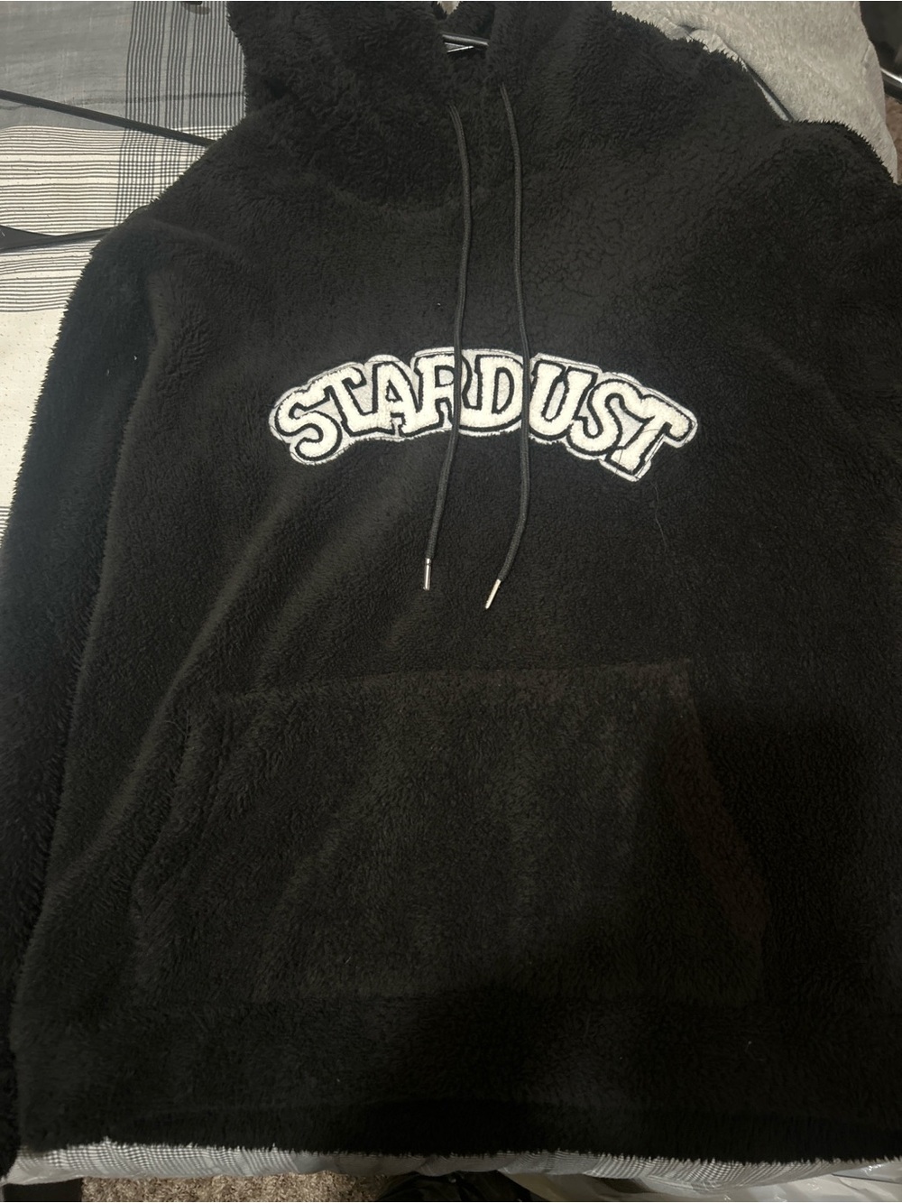Stardust Black Sherpa Hoodie - Men's Cozy Pullover